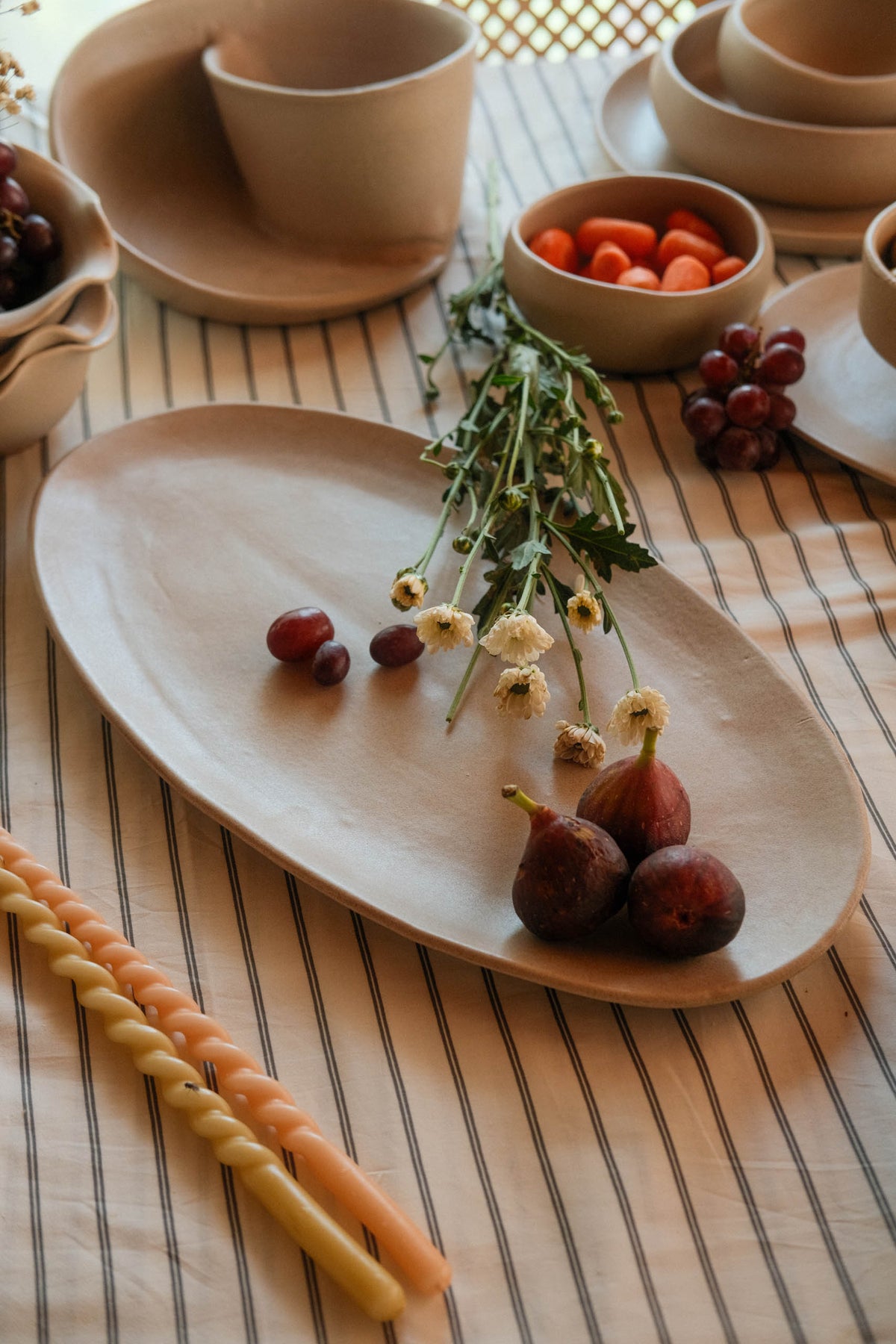 Oval Platter in Beige