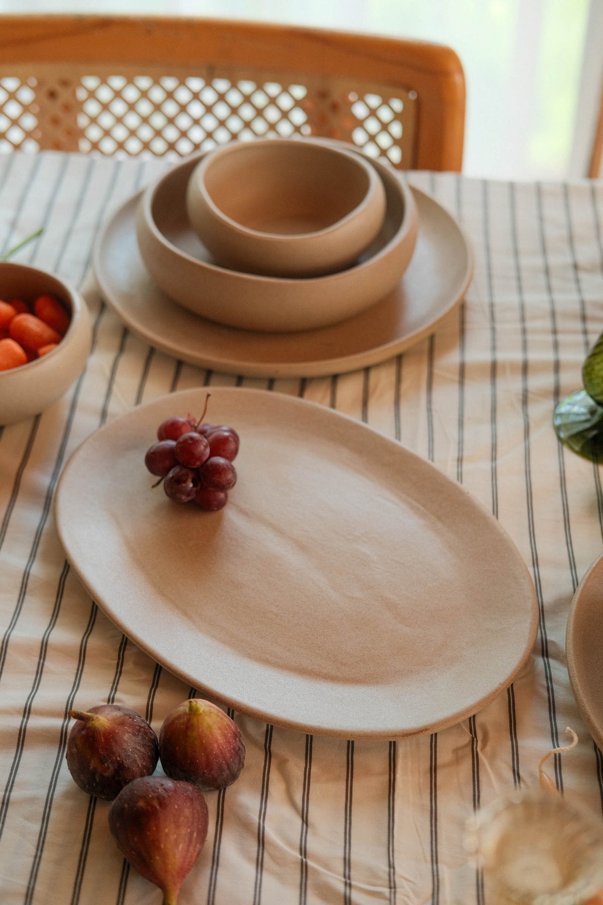 Oval Platter in Beige