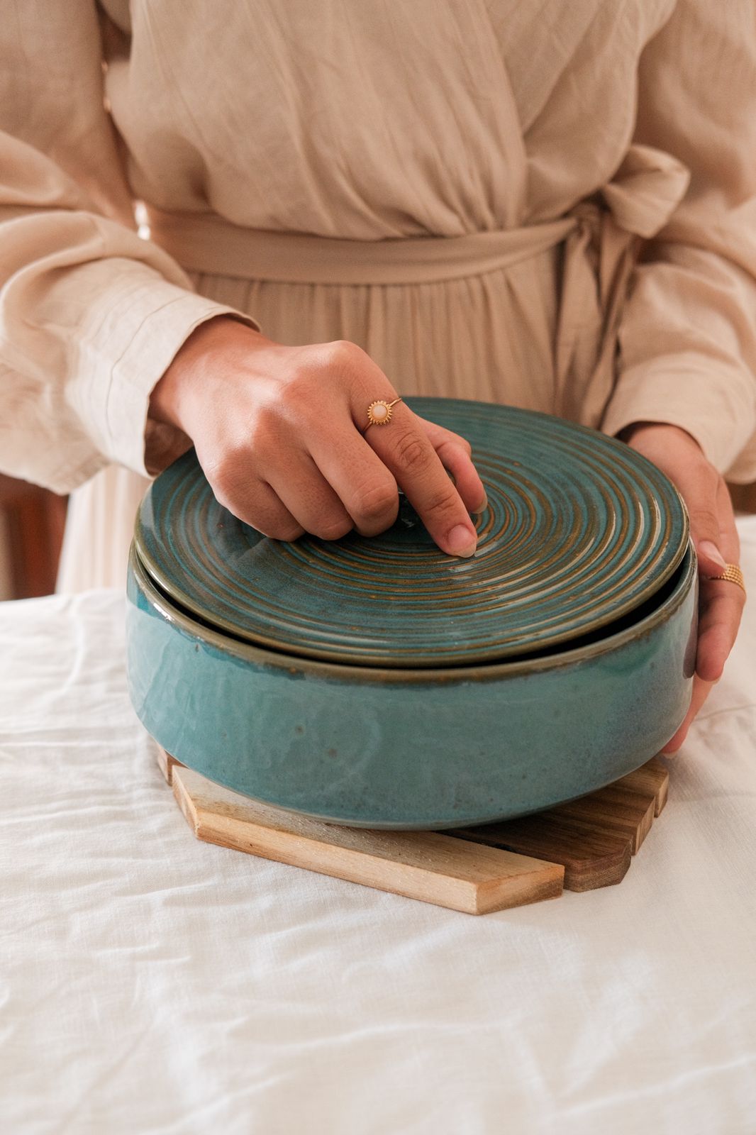 Notch Pot in Teal