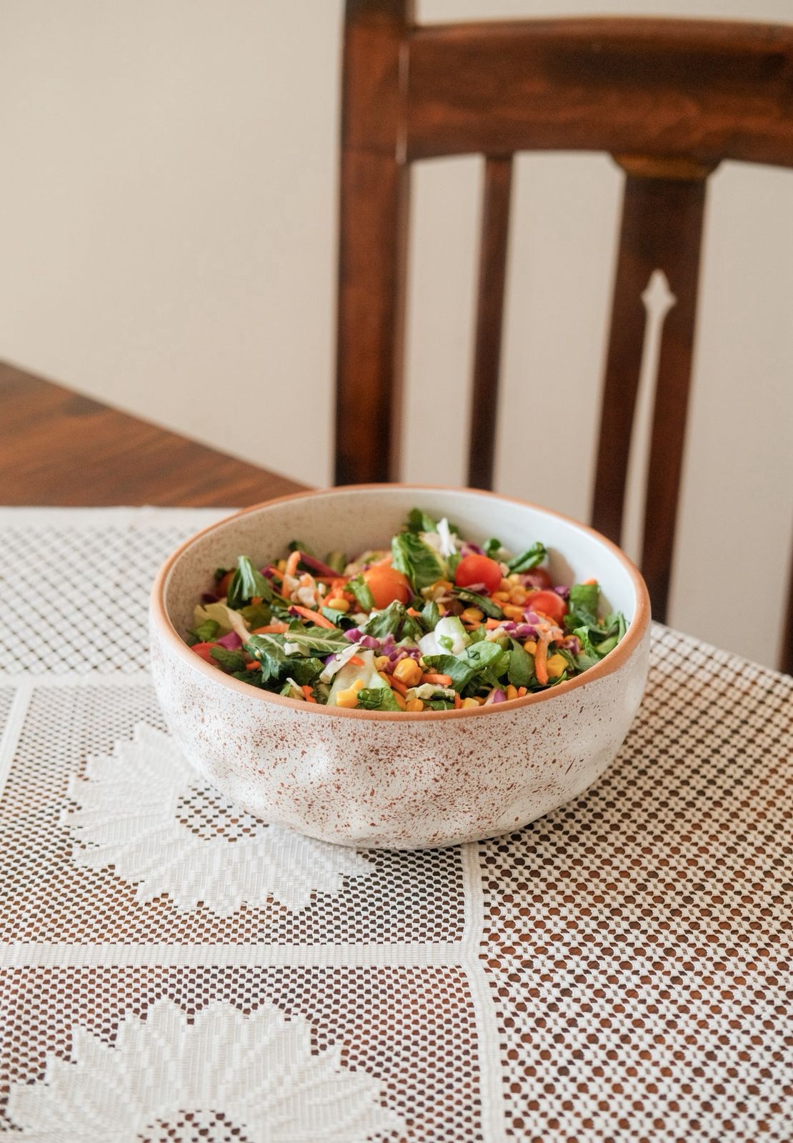 Salad Bowl in White