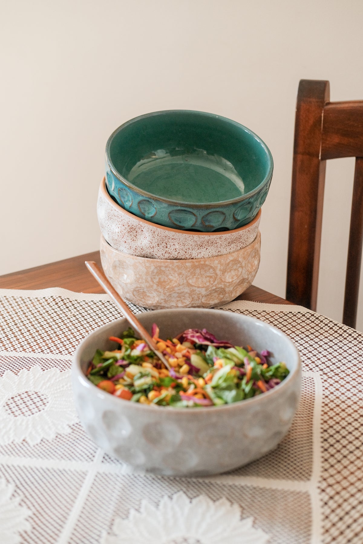 Salad Bowl, handmade pottery by Galini
